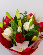Load image into Gallery viewer, Classic Red & White Rose Bouquet