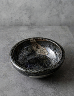 Load image into Gallery viewer, Ikebana Ceramic Vase Black With Brown White Brush 
